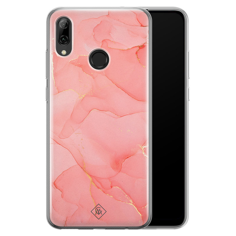 Casimoda Huawei P Smart 2019 siliconen hoesje - Marmer roze