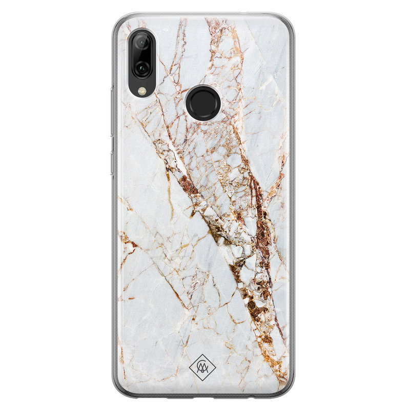 Casimoda Huawei P Smart 2019 siliconen hoesje - Marmer goud