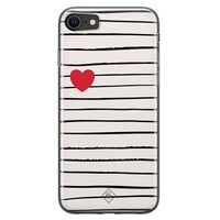 Casimoda iPhone SE 2020 siliconen hoesje - Heart queen