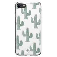 Casimoda iPhone SE 2020 siliconen telefoonhoesje - Cactus print