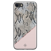 Casimoda iPhone SE 2020 siliconen hoesje - Snake print