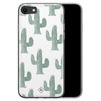 Casimoda iPhone SE 2020 siliconen telefoonhoesje - Cactus print