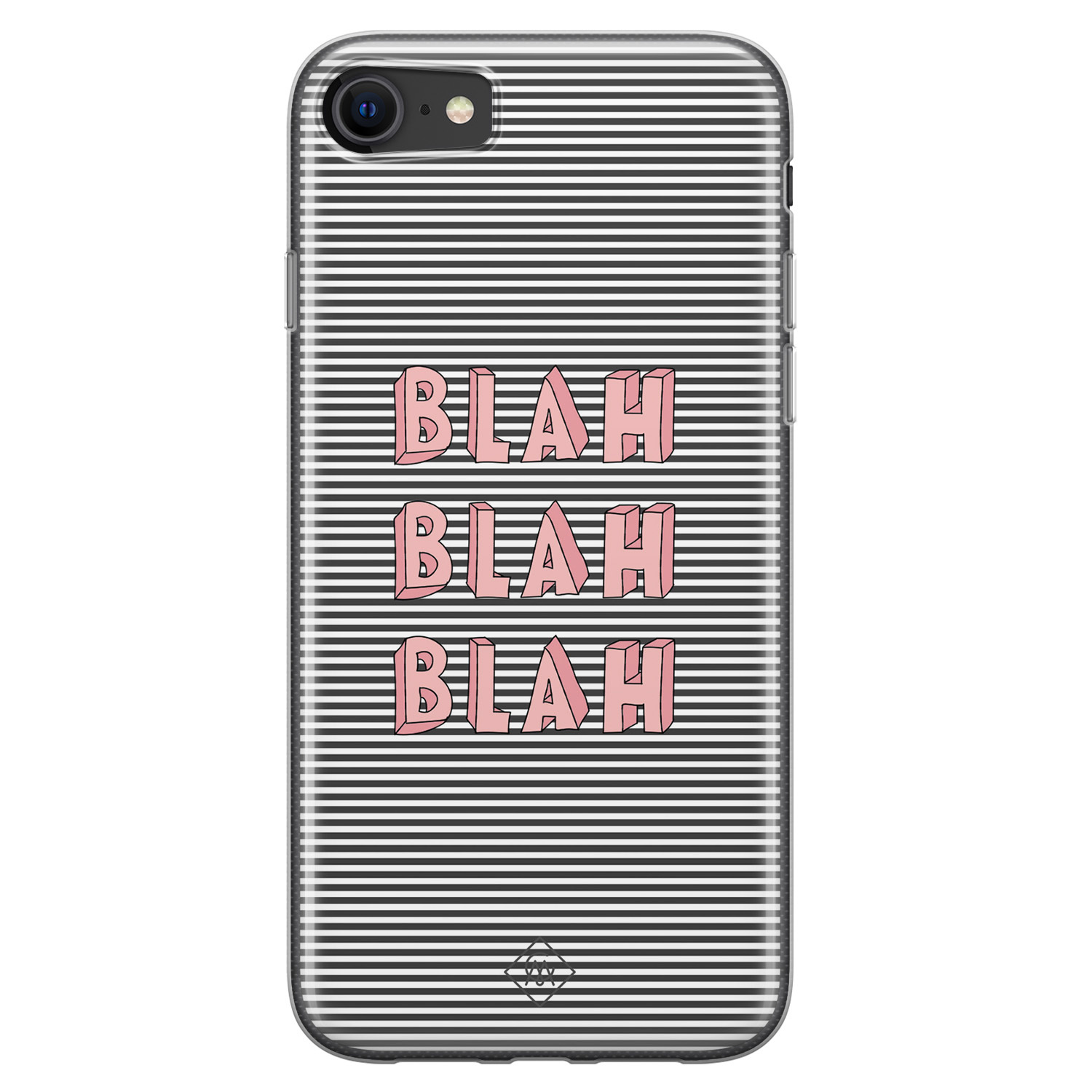 iPhone SE 2020 siliconen telefoonhoesje - Blah blah blah