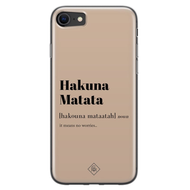 Casimoda iPhone SE 2020 siliconen hoesje - Hakuna matata