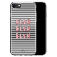 Casimoda iPhone SE 2020 siliconen telefoonhoesje - Blah blah blah