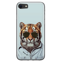 Casimoda iPhone SE 2020 siliconen hoesje - Tijger wild