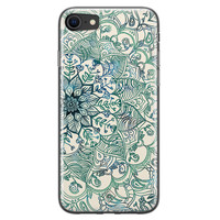 Casimoda iPhone SE 2020 siliconen hoesje - Mandala blauw