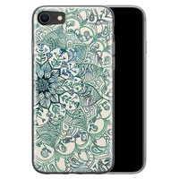 Casimoda iPhone SE 2020 siliconen hoesje - Mandala blauw