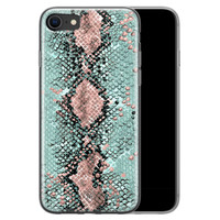 Casimoda iPhone SE 2020 siliconen hoesje - Snake pastel