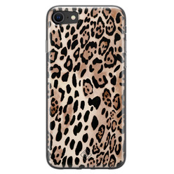 Casimoda iPhone SE 2020 siliconen hoesje - Golden wildcat