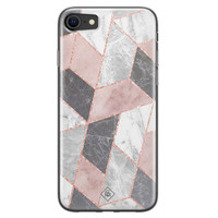 Casimoda iPhone SE 2020 siliconen telefoonhoesje - Stone grid