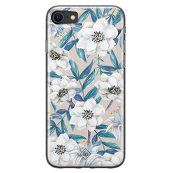 Casimoda iPhone SE 2020 siliconen hoesje - Touch of flowers