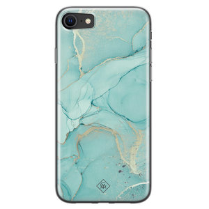 Casimoda iPhone SE 2020 siliconen hoesje - Touch of mint