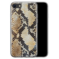 Casimoda iPhone SE 2020 siliconen hoesje - Golden snake