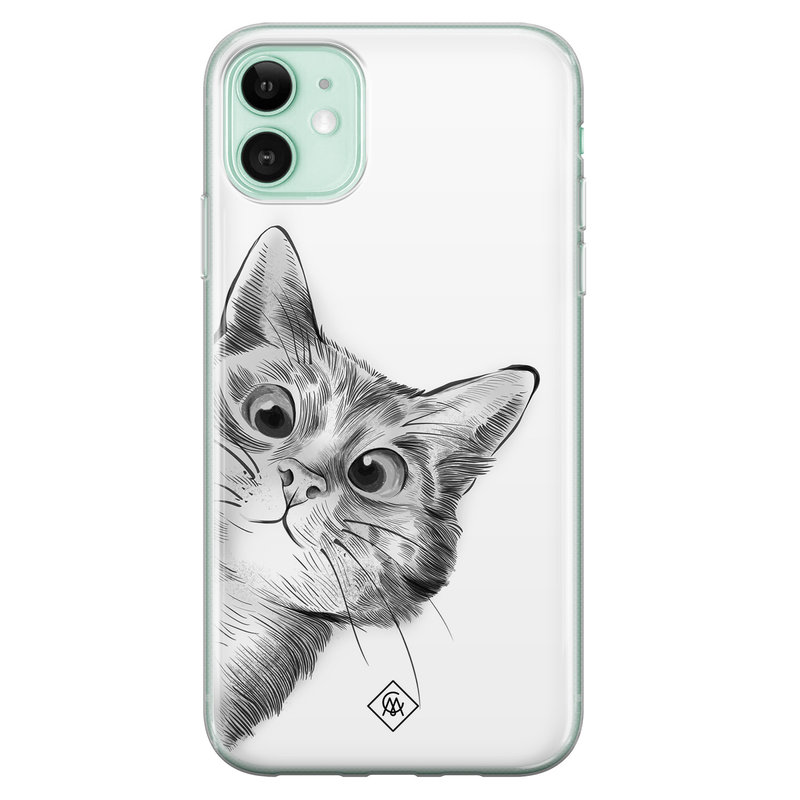 Casimoda iPhone 11 siliconen hoesje - Peekaboo