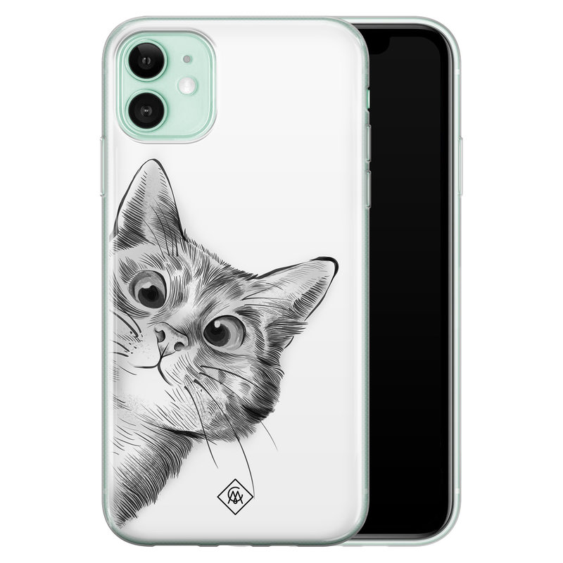 Casimoda iPhone 11 siliconen hoesje - Peekaboo