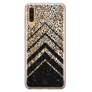 Casimoda Samsung Galaxy A50/A30s siliconen hoesje - Chevron luipaard