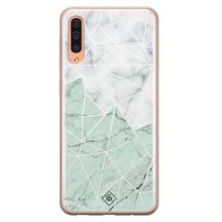 Casimoda Samsung Galaxy A50/A30s siliconen hoesje - Marmer mint mix