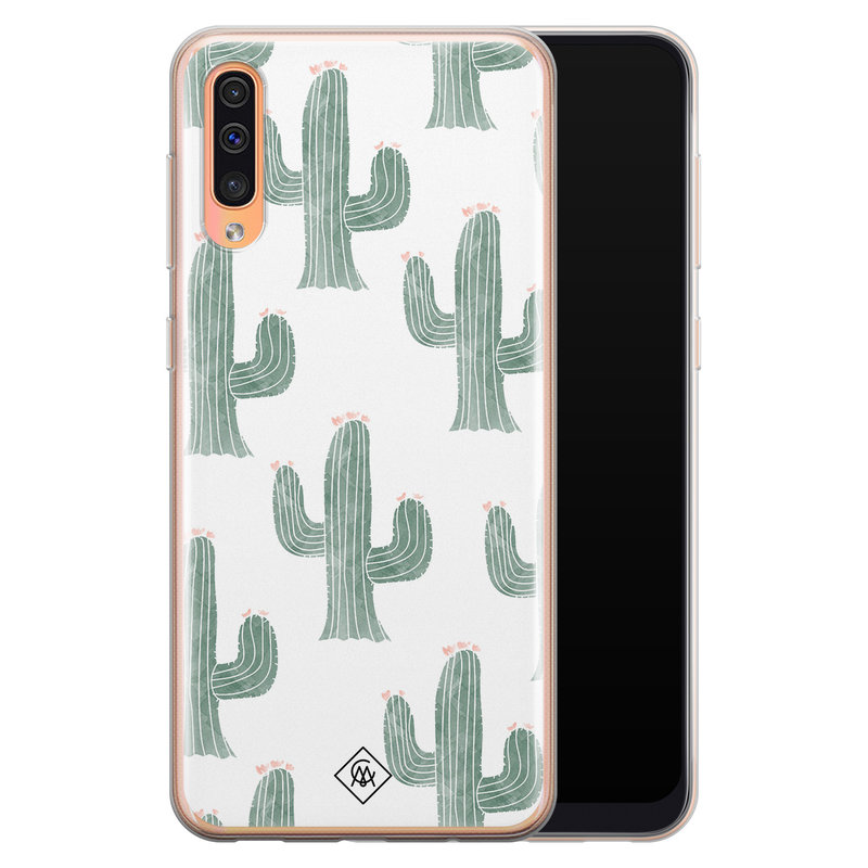 Casimoda Samsung Galaxy A50/A30s siliconen telefoonhoesje - Cactus print