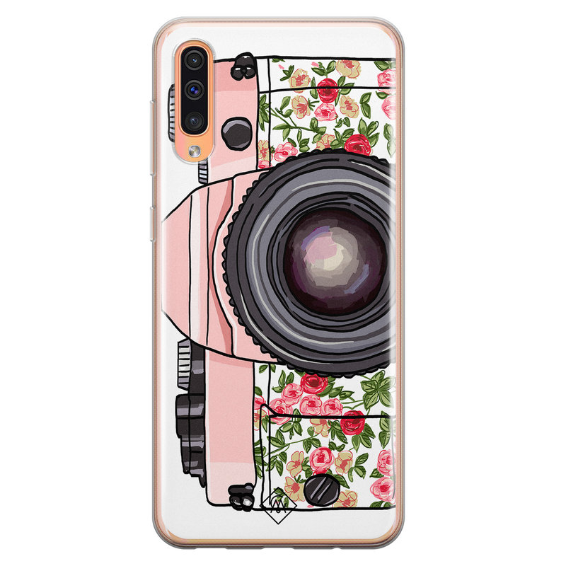 Casimoda Samsung Galaxy A50/A30s siliconen telefoonhoesje - Hippie camera