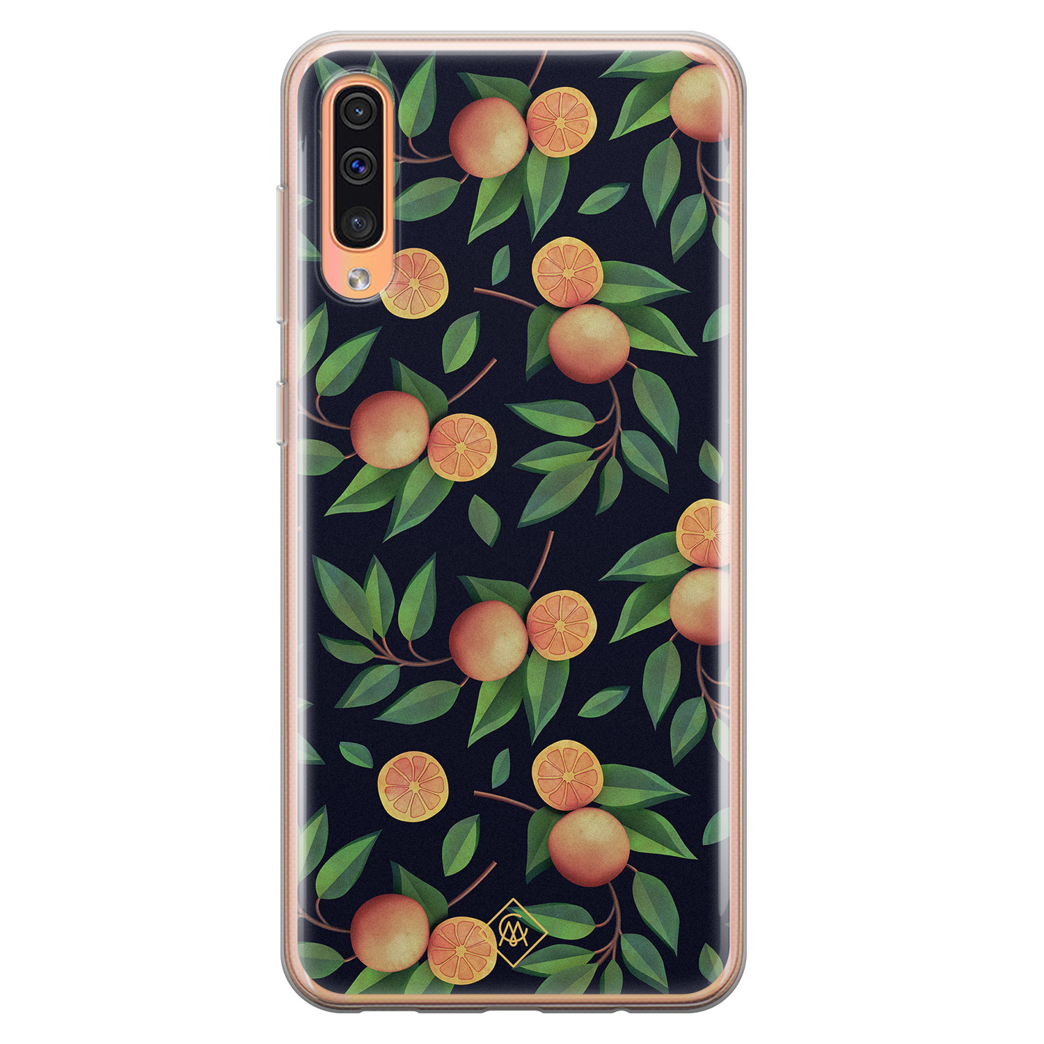 Samsung Galaxy A50 A30s siliconen hoesje Orange lemonade