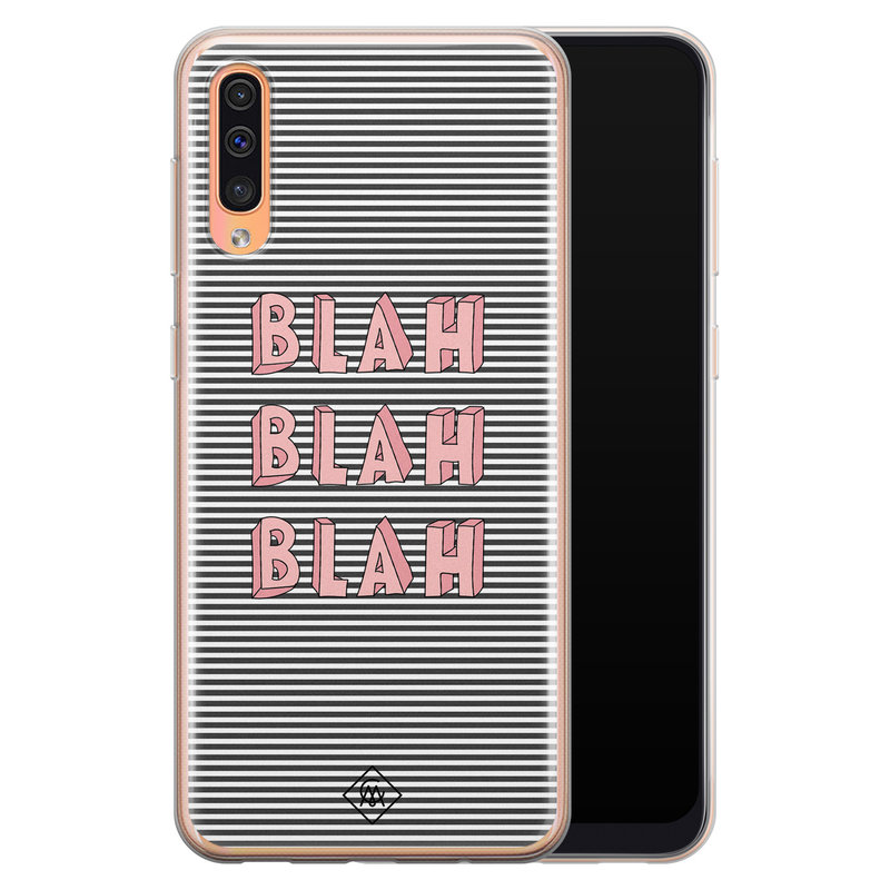 Casimoda Samsung Galaxy A50/A30s siliconen telefoonhoesje - Blah blah blah