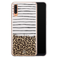 Casimoda Samsung Galaxy A50/A30s siliconen telefoonhoesje - Leopard lines