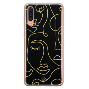 Casimoda Samsung Galaxy A50/A30s siliconen hoesje - Abstract faces