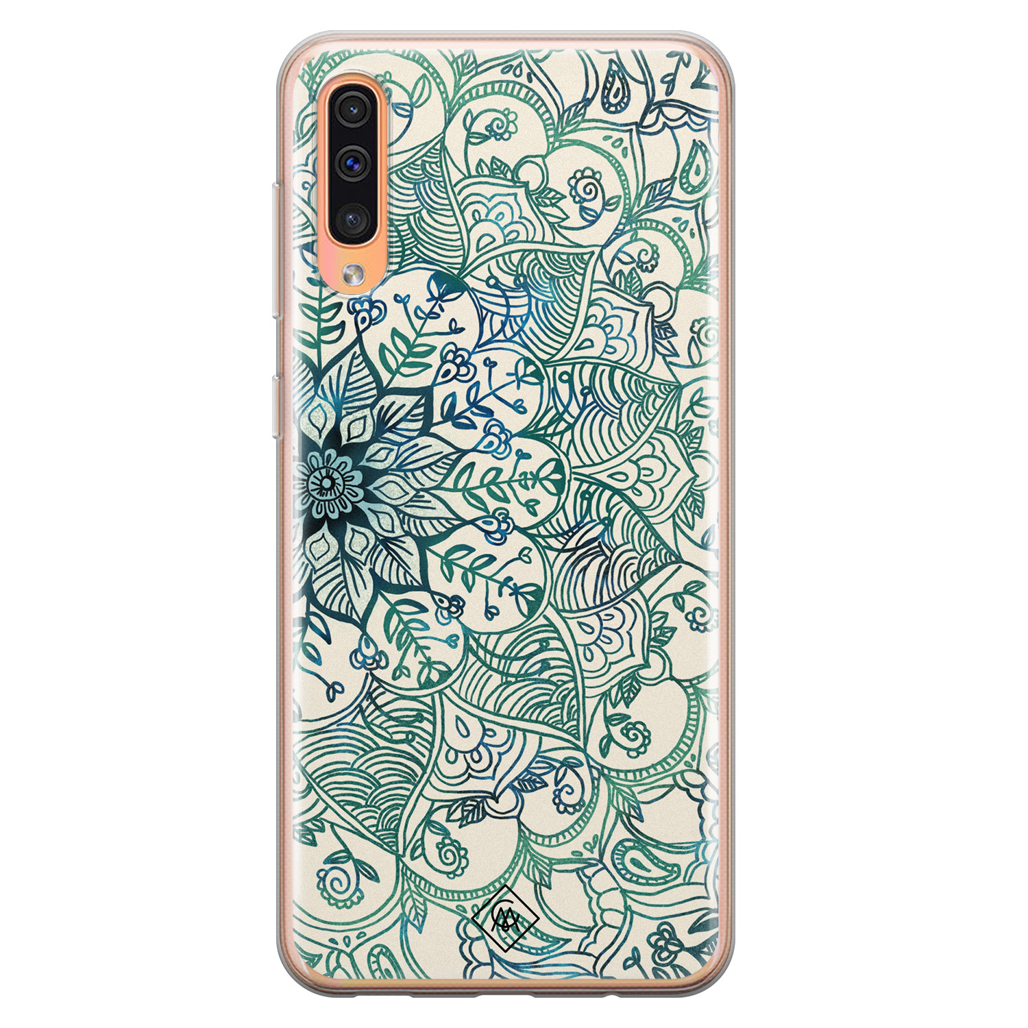 Samsung Galaxy A50/A30s siliconen hoesje - Mandala blauw