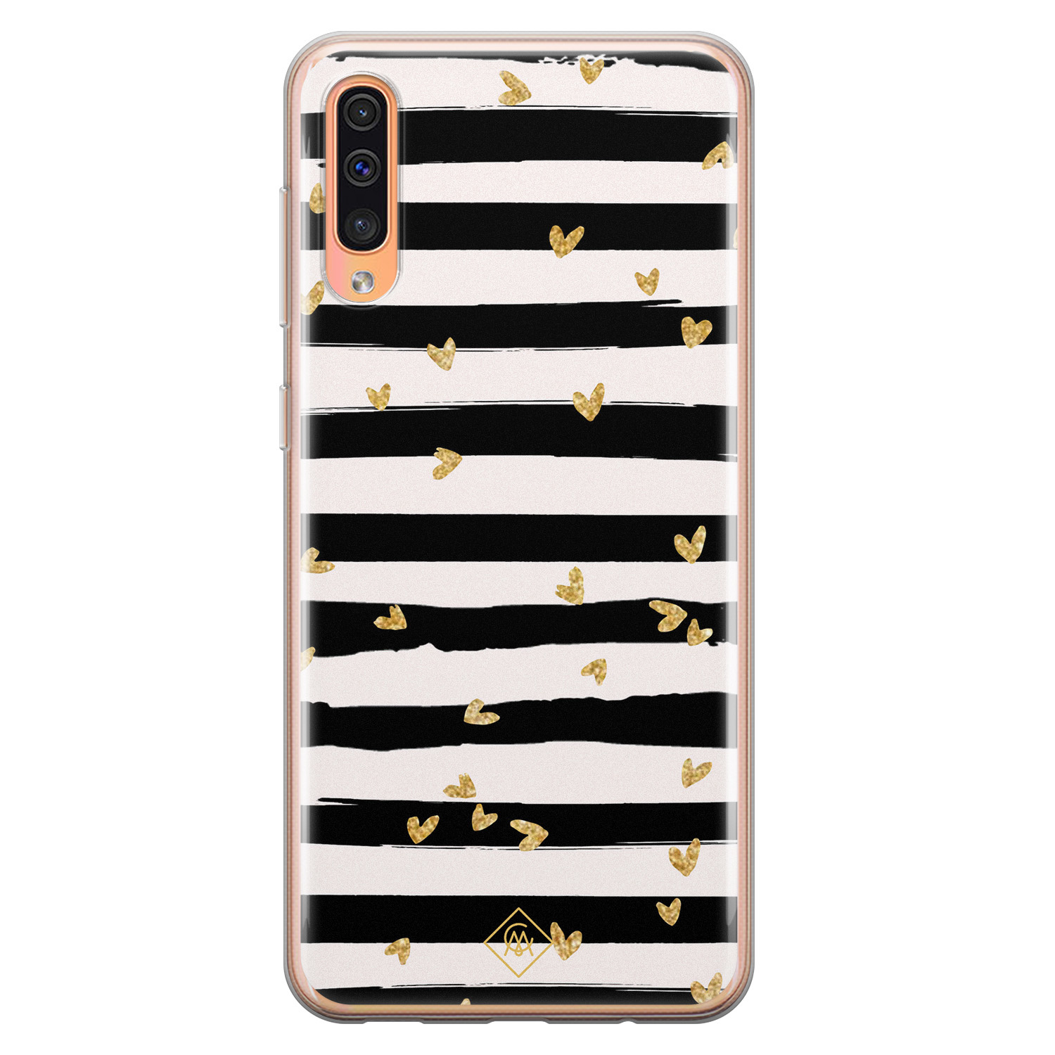 Samsung Galaxy A50 A30s siliconen telefoonhoesje Hart streepjes