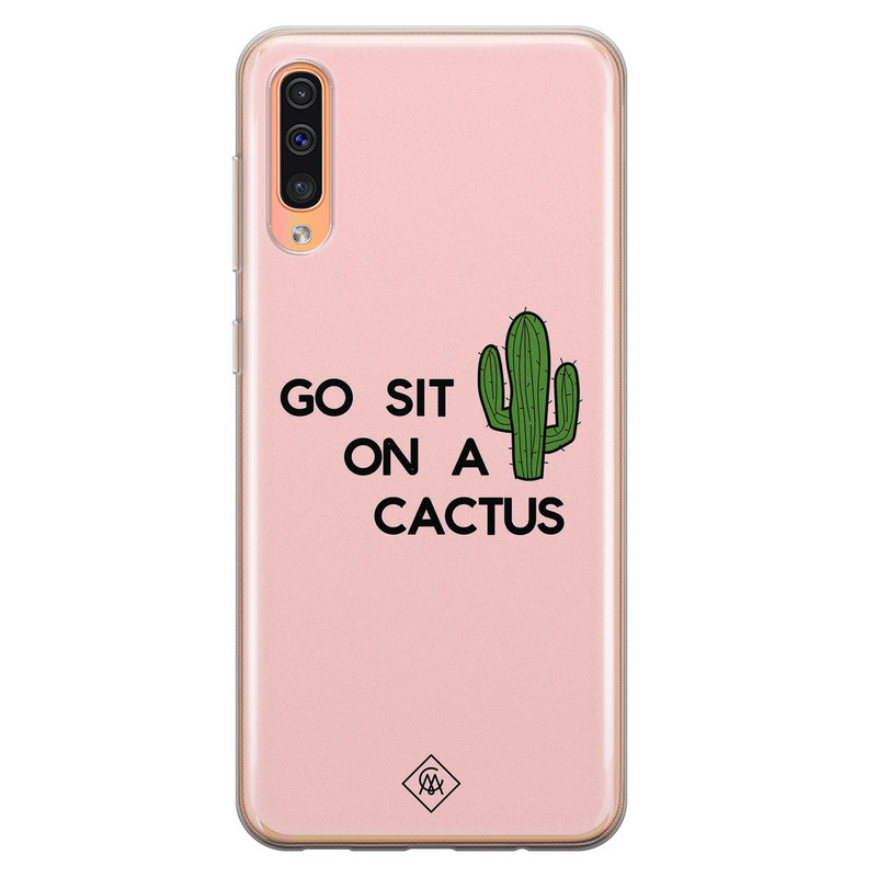 Casimoda Samsung Galaxy A50/A30s siliconen hoesje - Go sit on a cactus