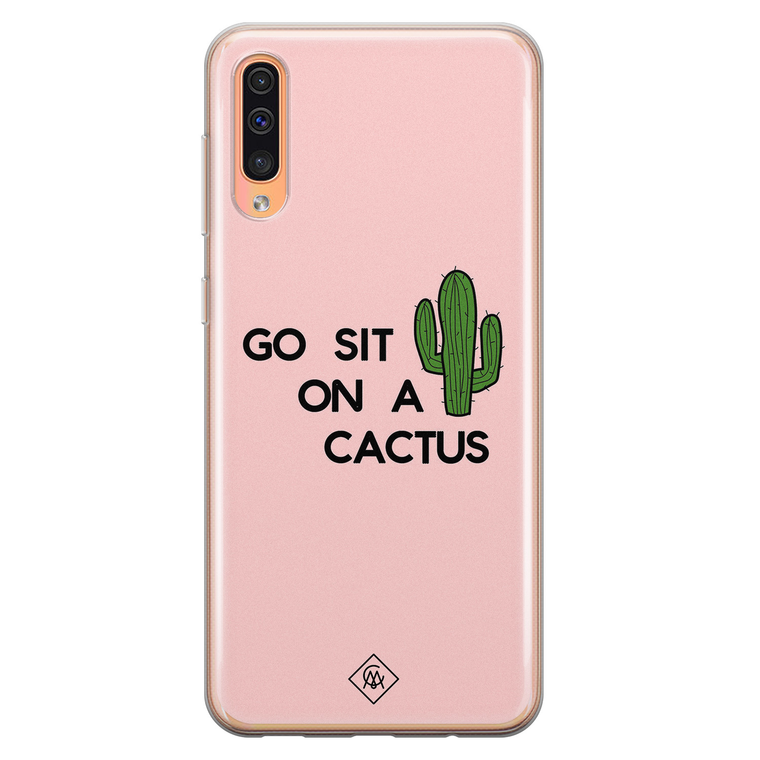 Samsung Galaxy A50 A30s siliconen hoesje Go sit on a cactus