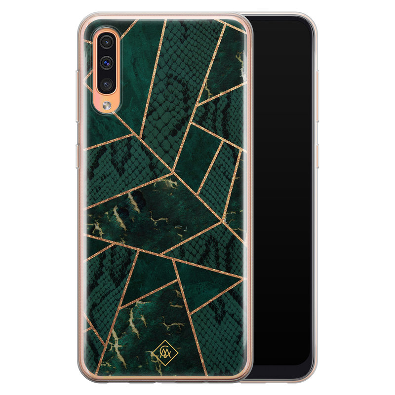 Casimoda Samsung Galaxy A50/A30s siliconen hoesje - Abstract groen