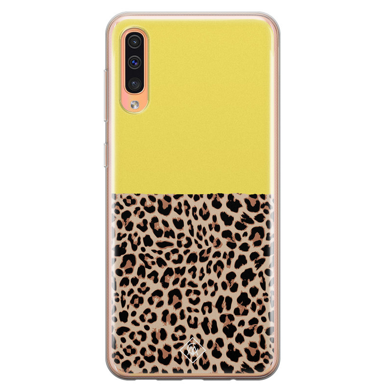 Casimoda Samsung Galaxy A50/A30s siliconen hoesje - Luipaard geel