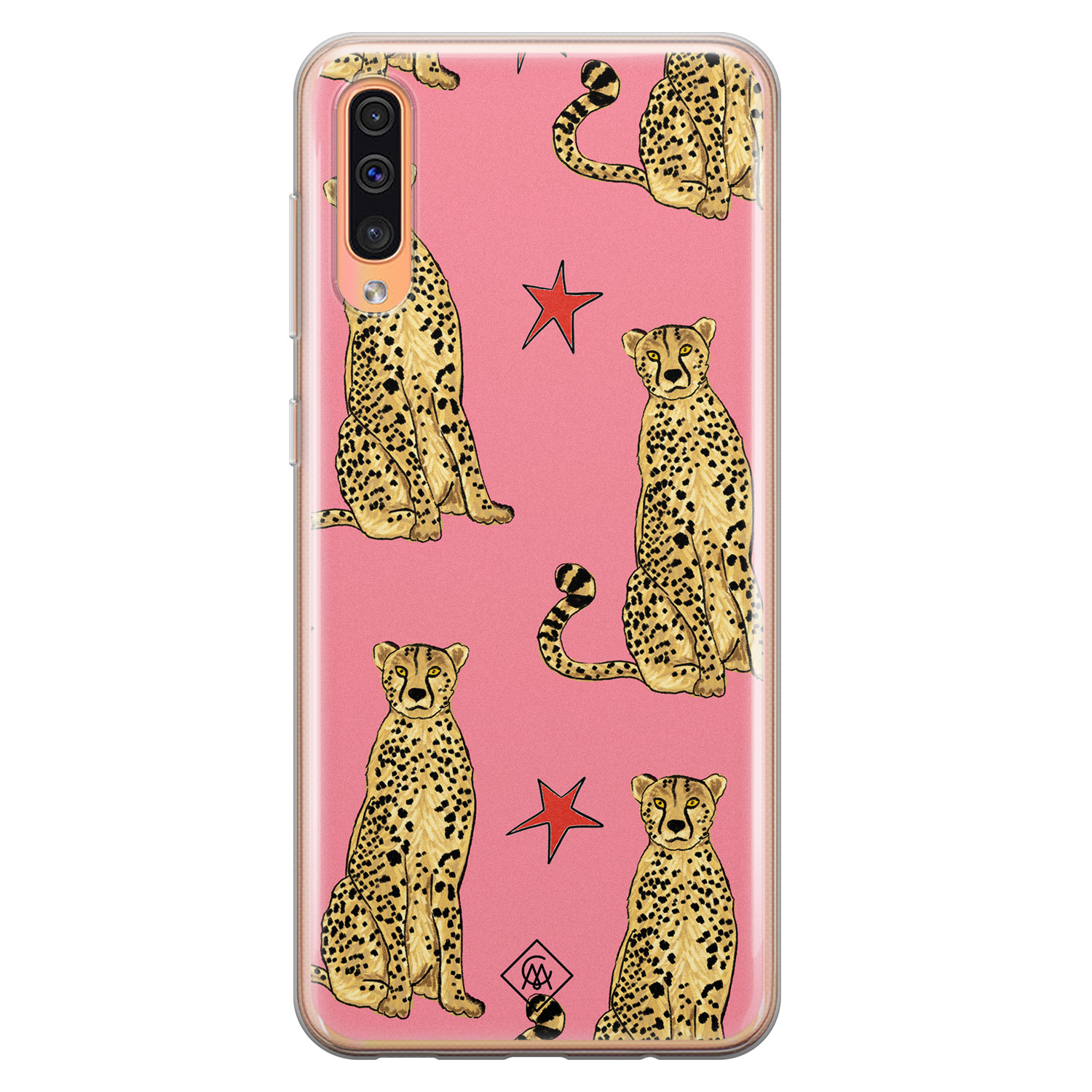 Samsung Galaxy A50 A30s siliconen hoesje The pink leopard