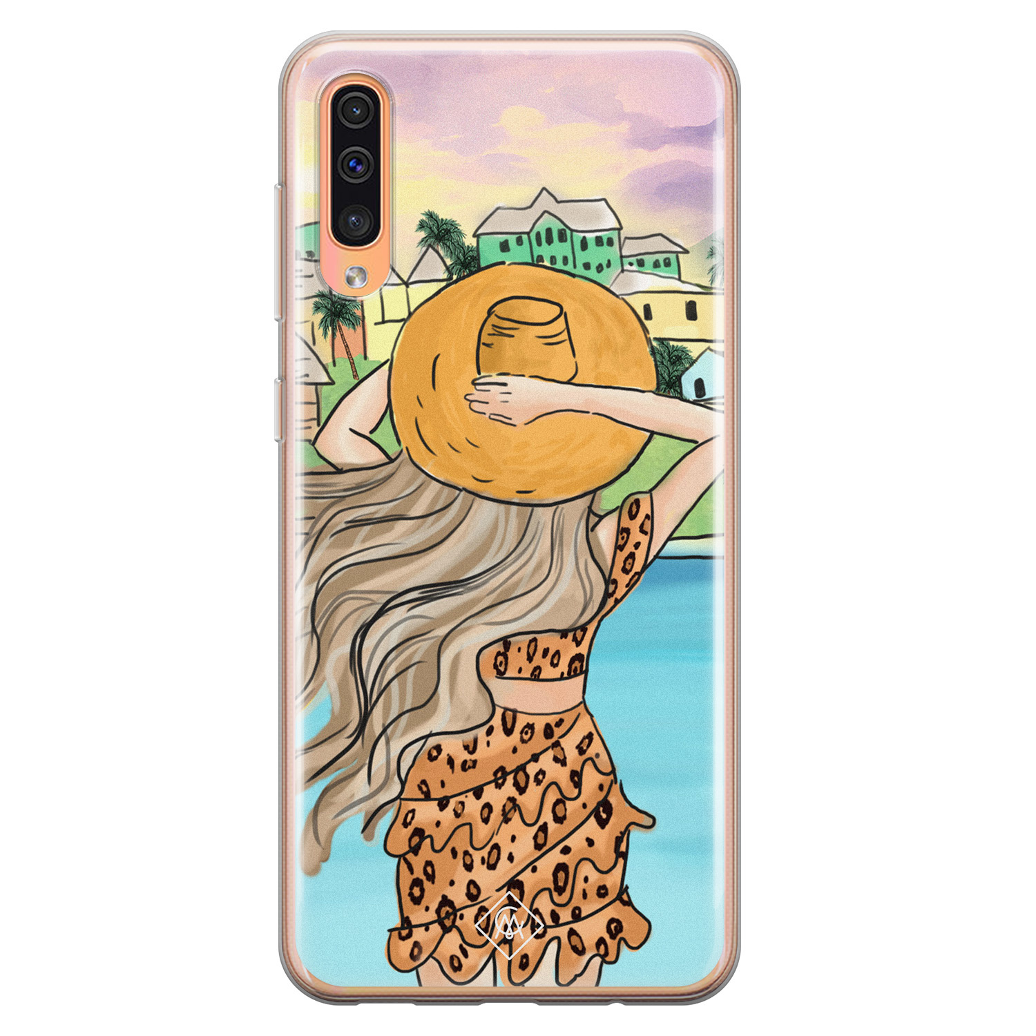 Samsung Galaxy A50 A30s siliconen hoesje Sunset girl