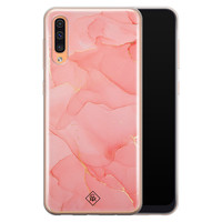 Casimoda Samsung Galaxy A50/A30s siliconen hoesje - Marmer roze