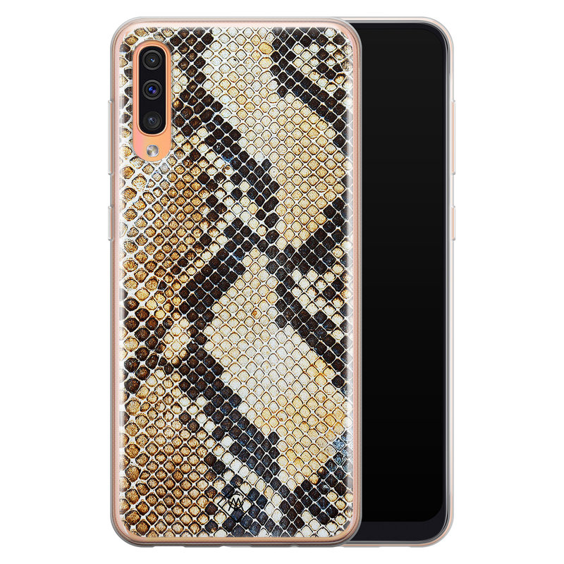 Casimoda Samsung Galaxy A50/A30s siliconen hoesje - Golden snake