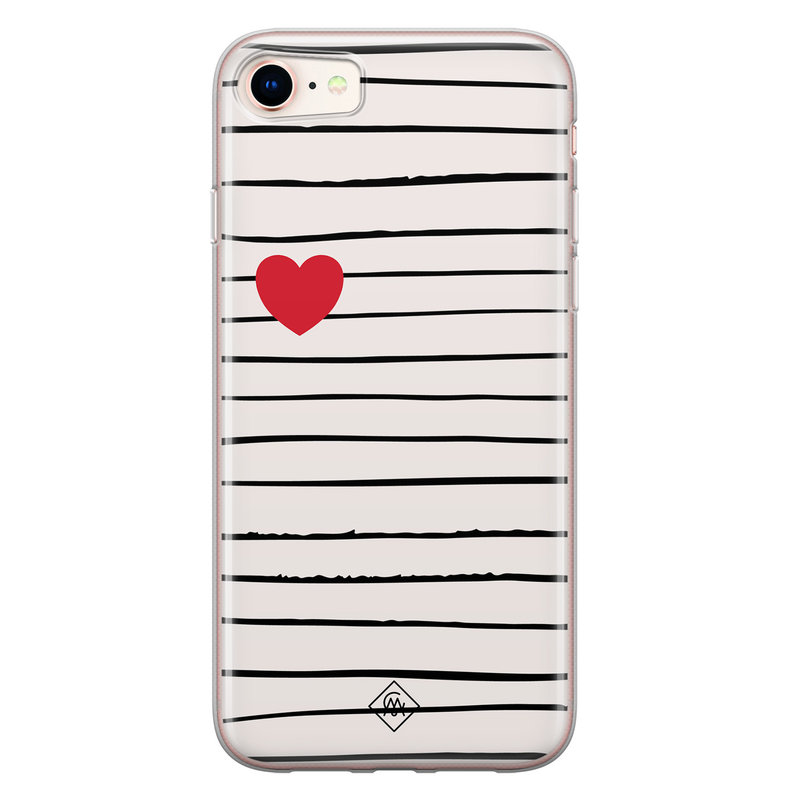 Casimoda iPhone 8/7 siliconen hoesje - Heart queen