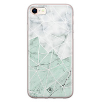 Casimoda iPhone 8/7 siliconen telefoonhoesje - Marmer mint mix