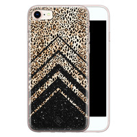 Casimoda iPhone 8/7 siliconen hoesje - Chevron luipaard