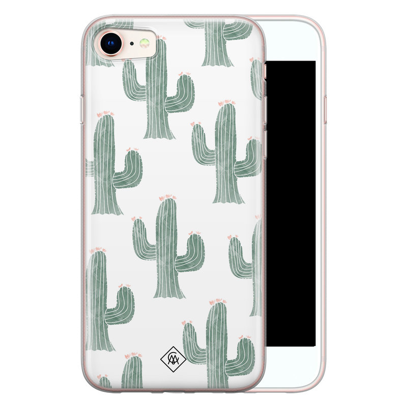 Casimoda iPhone 8/7 siliconen telefoonhoesje - Cactus print