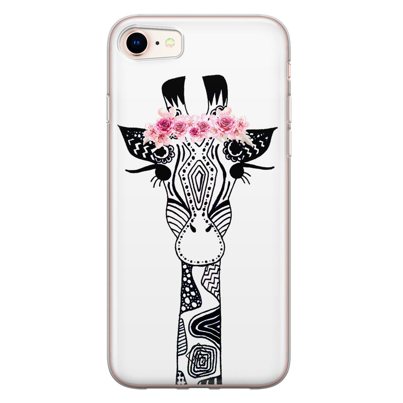 Casimoda iPhone 8/7 siliconen telefoonhoesje - Giraffe