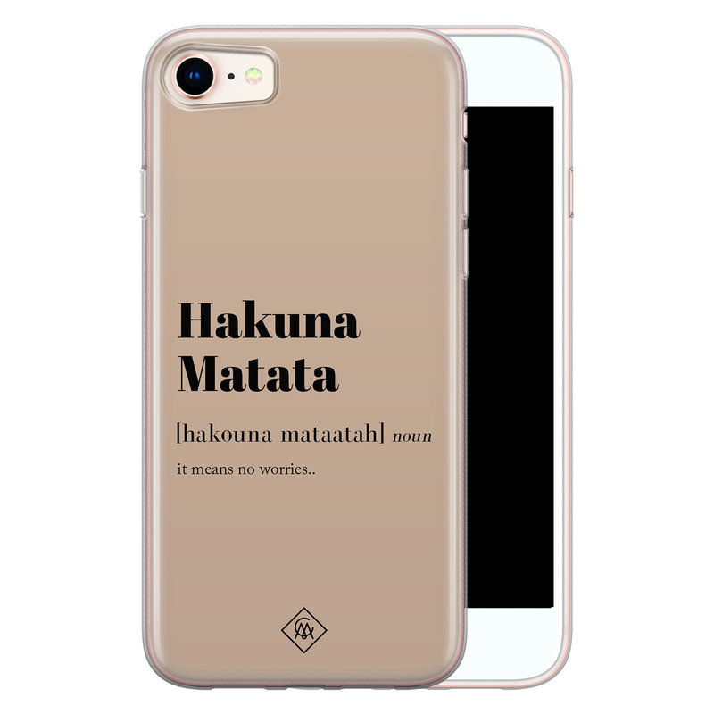 Casimoda iPhone 8/7 siliconen hoesje - Hakuna matata