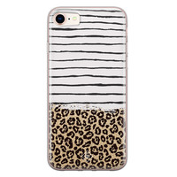 Casimoda iPhone 8/7 siliconen telefoonhoesje - Leopard lines
