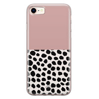 Casimoda iPhone 8/7 siliconen hoesje - Pink dots