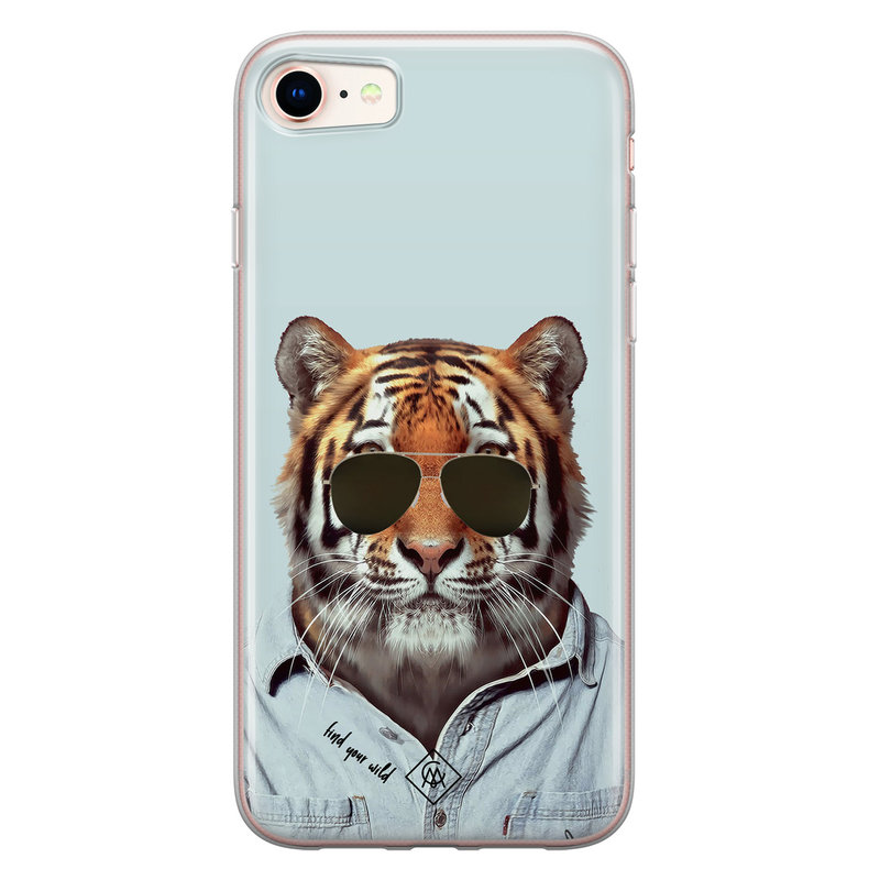 Casimoda iPhone 8/7 siliconen hoesje - Tijger wild