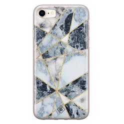 Casimoda iPhone 8/7 siliconen hoesje - Marmer blauw