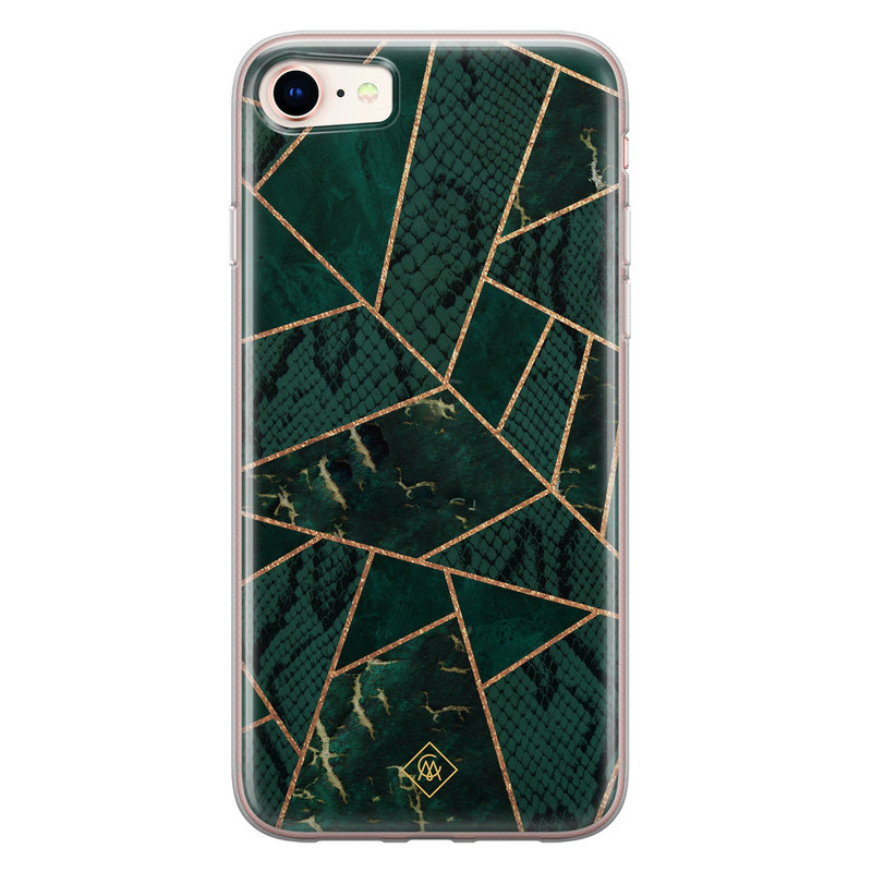 Casimoda iPhone 8/7 siliconen hoesje - Abstract groen