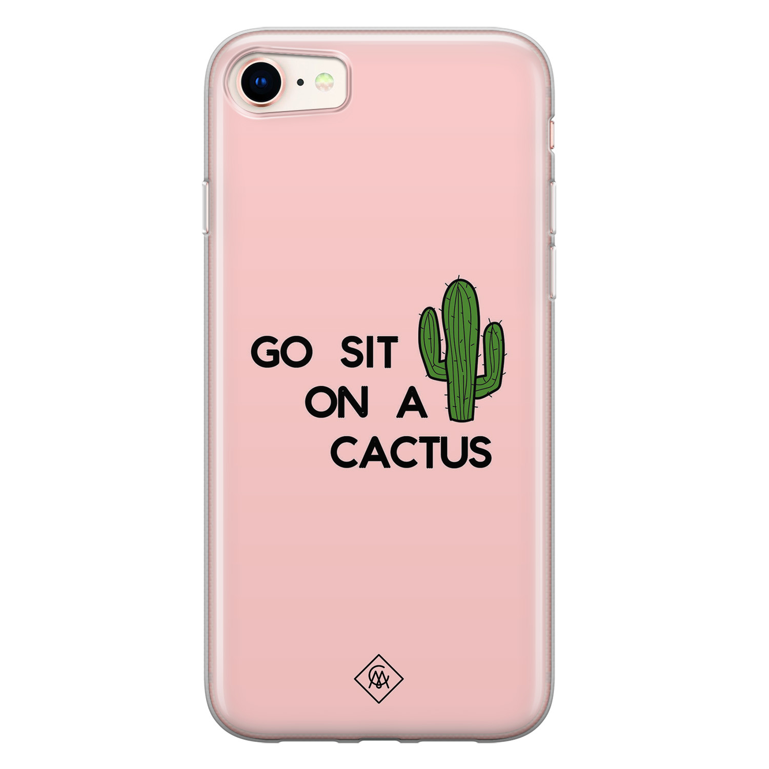 iPhone 8/7 siliconen hoesje - Go sit on a cactus